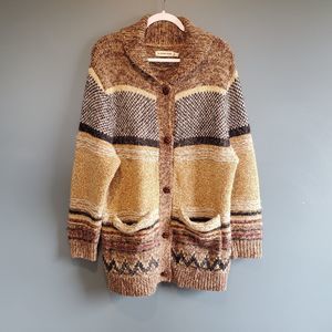 The Normal Brand Women's Size M Multicolor Carmy Heritage Oversized Cardigan